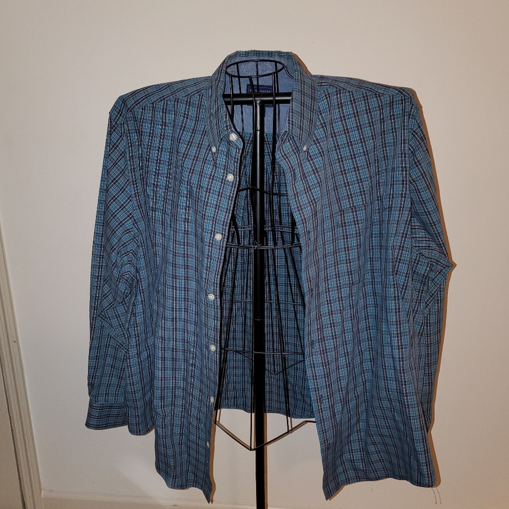 Long sleeve, Saddlebred,blue, black,gray plaid